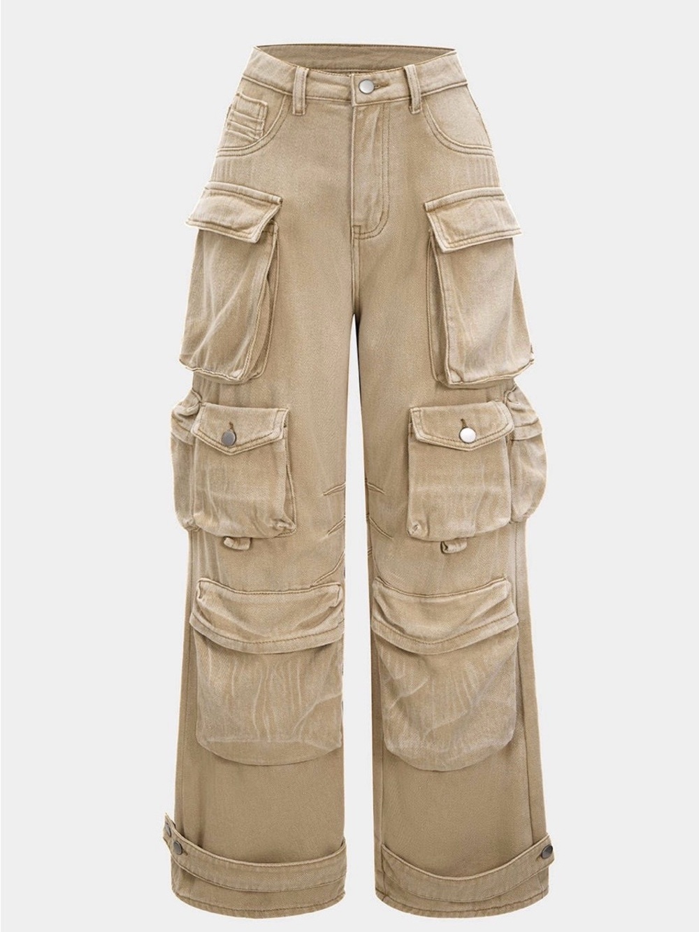 Micas Ombre Multi Pocket Wide Leg Cargo Jeans - size Medium